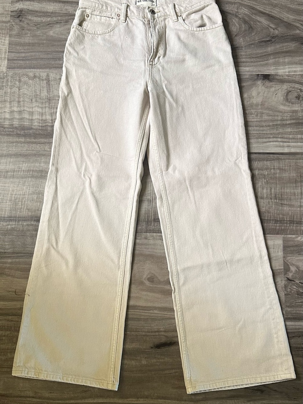 We The Free Off-White Wide-Leg Jeans